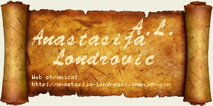 Anastasija Londrović vizit kartica